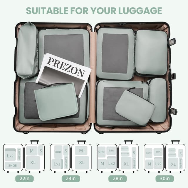 Thumbnail 6 de Prezon Packing Cubes 10 set for travel