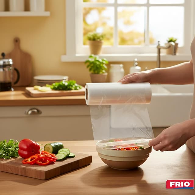 Detalle 2 de FRIO – 2 rouleaux de film alimentaire 600 m, super adhérent, avec scie