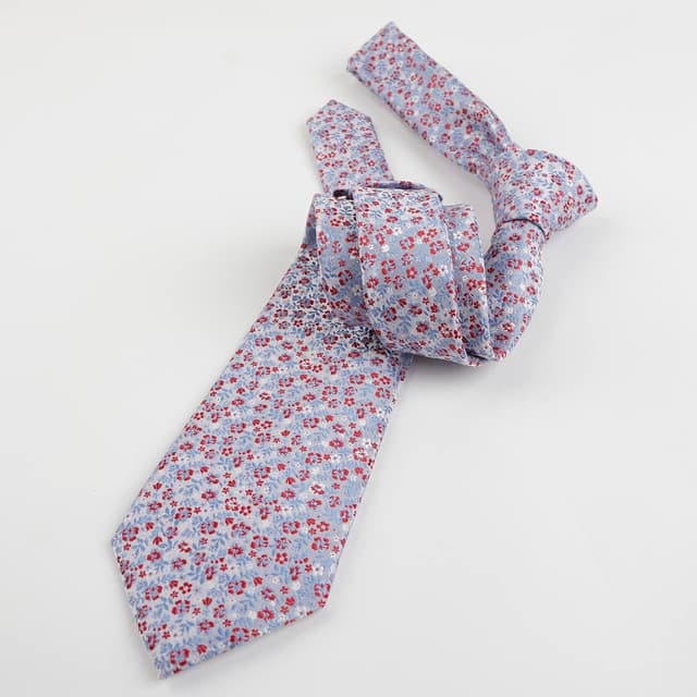 Detalle de Alizeal Mens Floral Patterned Wedding Party Tie Set (8cm) with Pocket Square