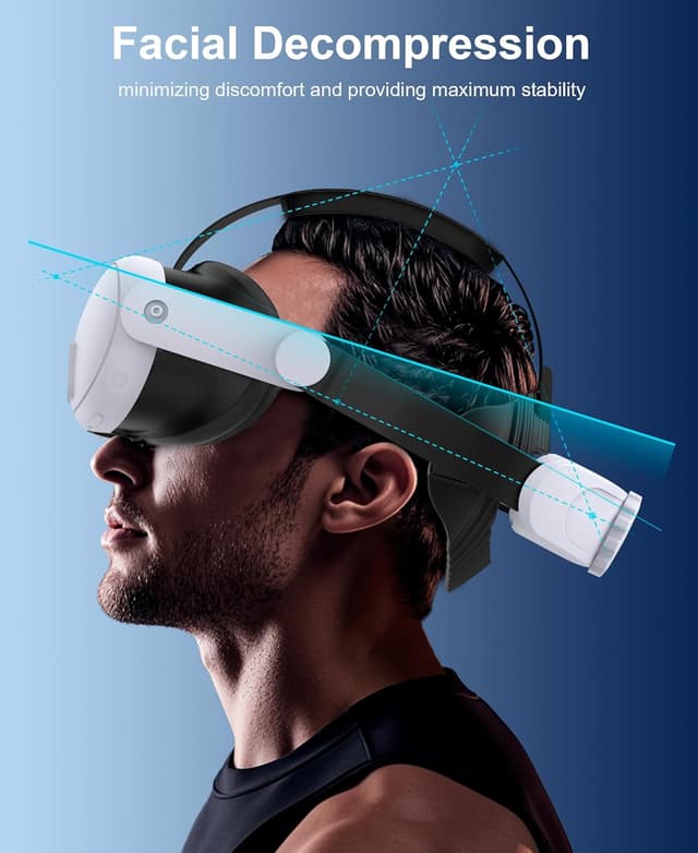 Detalle de VR head strap for Quest 3S 45° hinge