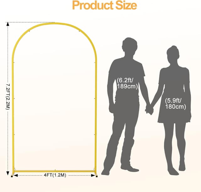 Thumbnail 2 de EMART 7.2FT Wedding Arch Backdrop Stand