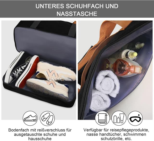 Thumbnail 2 de Vllcsla Sporttasche 32,2 L Groß Schwarz