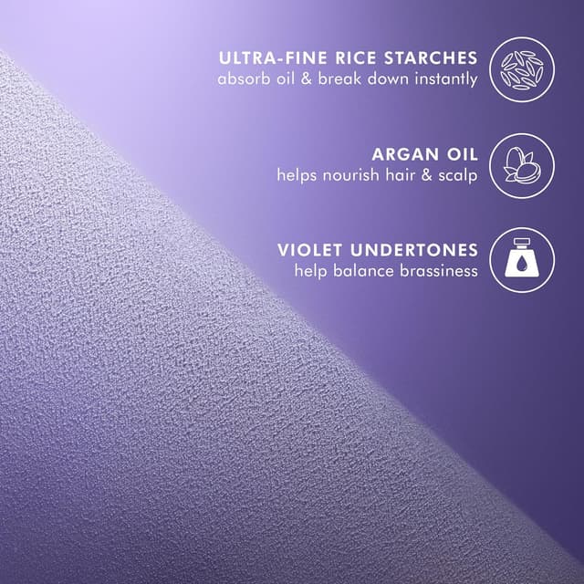 Detalle 2 de Moroccanoil Shampoing Sec Light Tones : rafraîchit les cheveux clairs et aide à équilibrer le ton cuivré