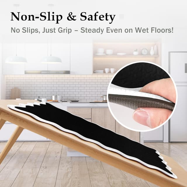 Thumbnail 4 de Arenarug Scalloped Black White Kitchen Mats 2-Piece Set