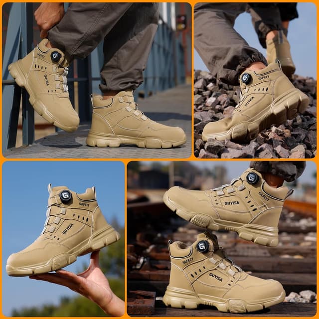 Thumbnail 5 de GUSAYEX Work Boots: Comfortable Steel Toe Cap Boots for Men & Women