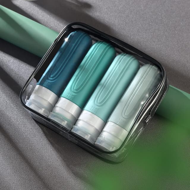 Thumbnail 6 de Mrsdry Leak-Proof Silicone Travel Bottles (90ml) – TSA Approved Refillable Toiletry Containers, 4 Pack with Clear Bag