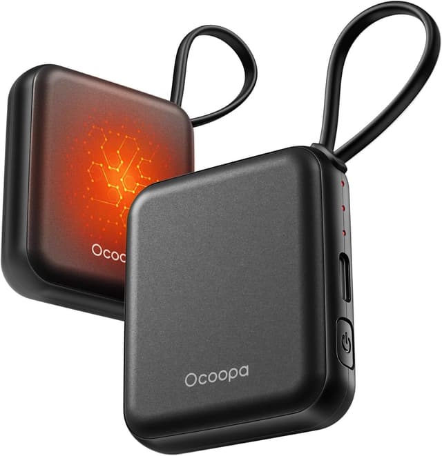 Detalle de OCOOPA UT5 Nano rechargeable hand warmers (2-pack) – ultra-slim pocket warmers with 3 heat levels