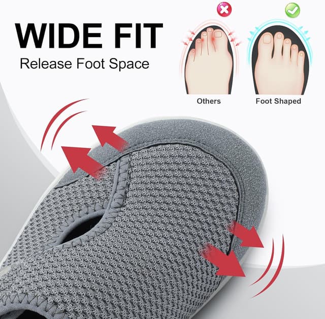 Detalle de JOINFREE Women’s Wide Fit Barefoot Walking Shoes with Adjustable Strap – Zero Drop Comfort Trainers