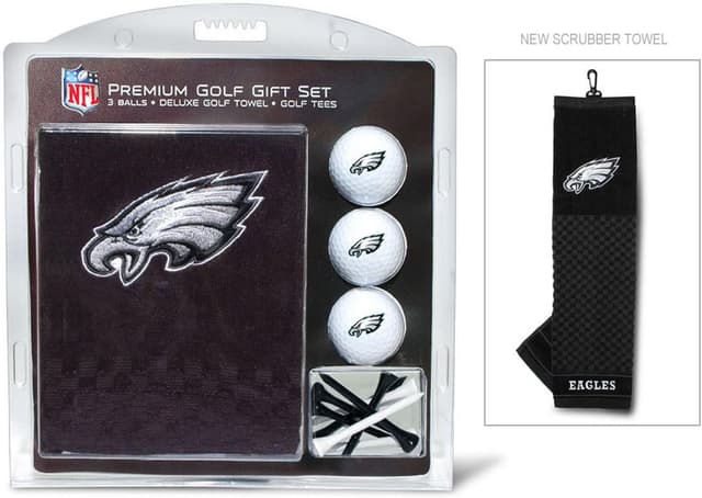 Detalle 2 de Team Golf NFL Philadelphia Eagles Gift Set with Embroidered Golf Towel, 3 Golf Balls, and 14 Regulation Tees
