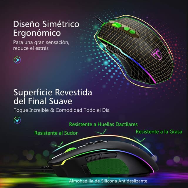 Thumbnail 4 de VIVIJO Ratón Gaming con cable 7200 DPI