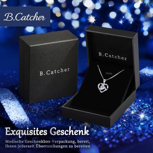 Thumbnail 4 de B.Catcher Halskette Damen Herzkette 45 cm