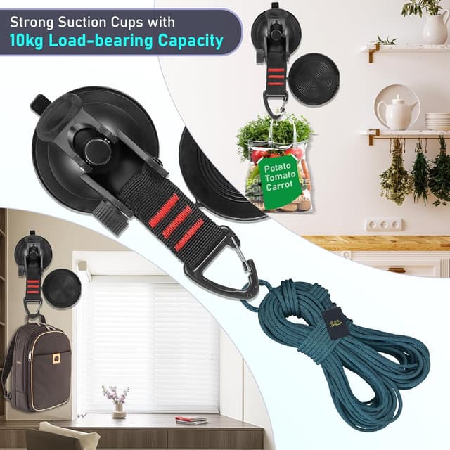 Thumbnail 4 de 4-Stück Saugnapf Camping