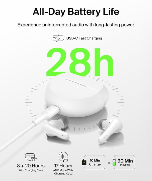 Thumbnail 2 de Belkin SoundForm Rhythm ANC Earbuds