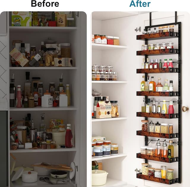 Detalle 1 de Bukfen Pantry Door Organizer 8-Tier Storage