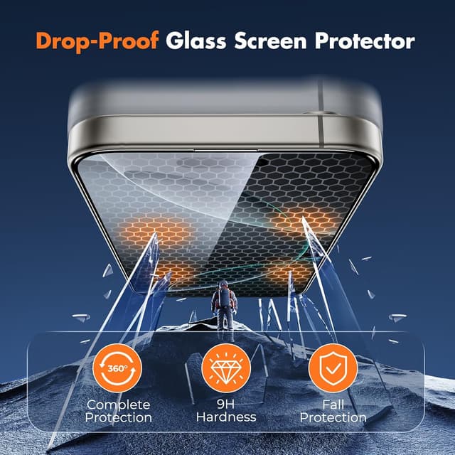 Detalle 2 de UNBREAKcable Screen Protector for iPhone 16 Pro Max 3-Pack