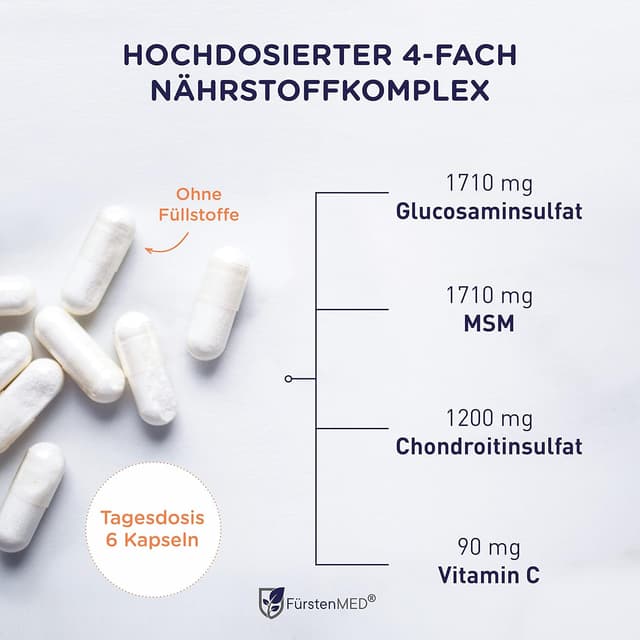 Detalle 2 de FürstenMED Glucosamin Chondroitin 180 Kapseln