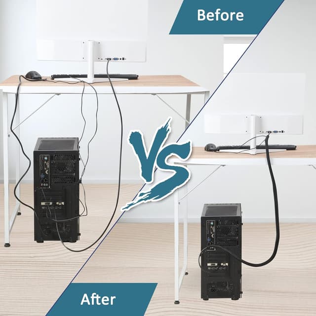 Detalle de Hocerlu flexibler Kabelkanal 16 mm, 6 m – selbstschließend, zuschneidbar für TV, PC & Heimkino (schwarz)