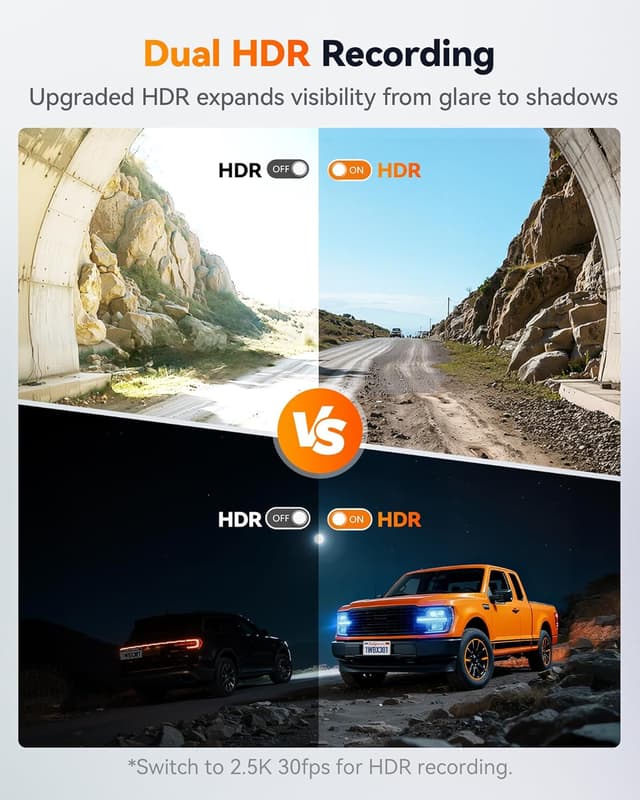 Detalle 2 de WOLFBOX X3 Pro Dual Front & Rear Dash Cam with 5MP STARVIS 2, GPS, Wi‑Fi and ADAS (X3 Pro)