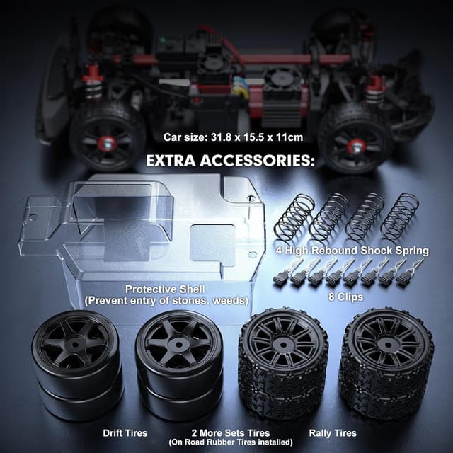 Thumbnail 5 de HYPER GO 14301 V3 1/14 RTR Brushless RC Drift Car 38 mph