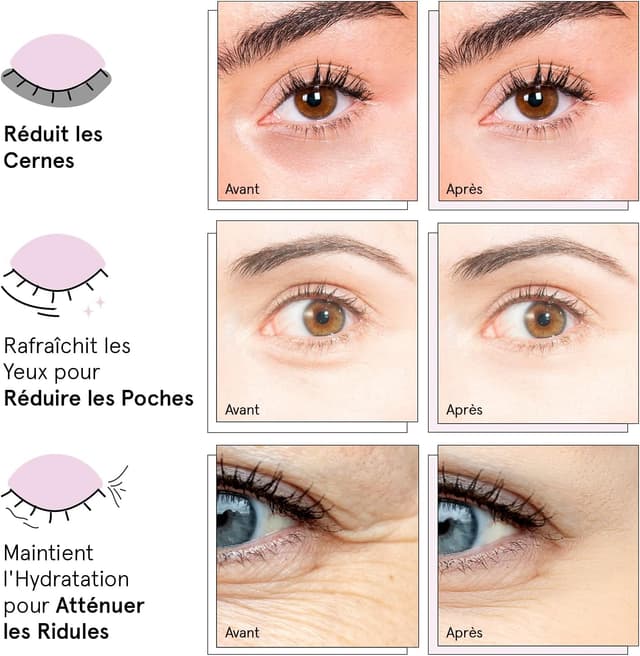 Detalle de Grace & Stella Masque Yeux Primé en patch anti-cernes (48 paires, or) – gel hydratant vegan