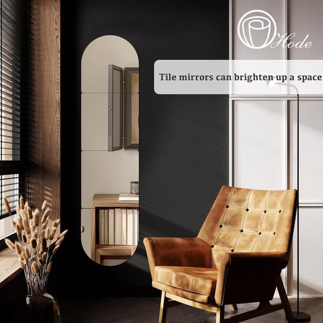 Detalle 2 de Hode Mirror Tiles 30x30cm, 4 Pack