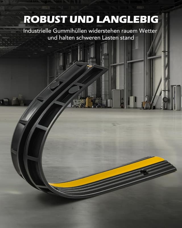 Thumbnail 6 de CREWORKS Kabelbrücke Boden (4 Stück) 100 x 15 x 3 cm – 1 Kanal mit Überfahrschutz für Kabel