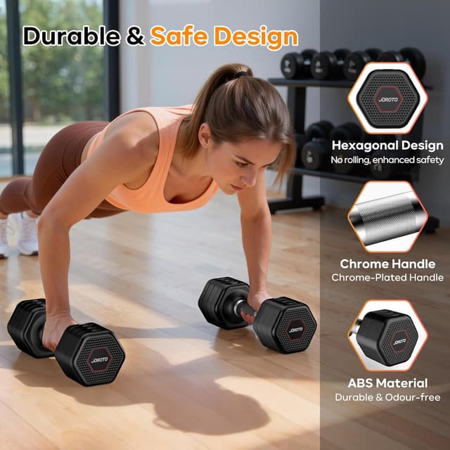 Detalle de JOROTO Hanteln Set 2er, 5 kg verstellbar