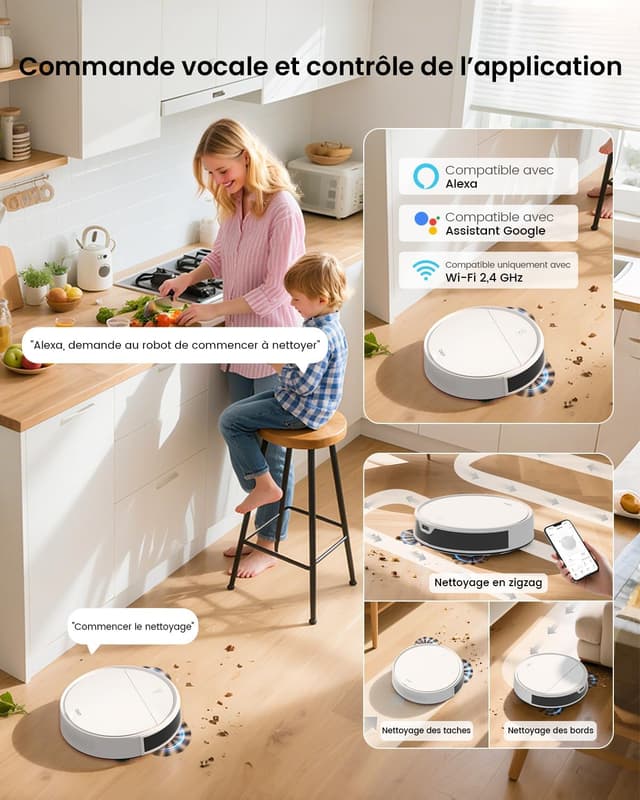 Thumbnail 6 de OKP K5 Ultra Aspirateur Robot 5500 Pa, navigation Laser dToF et autonomie 170 min