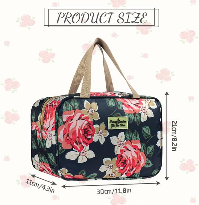 Detalle 2 de Aucuu Beauty Case da Viaggio impermeabile: borsa da toilette con zip e grande capacità