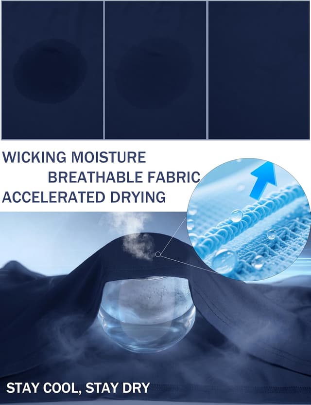 Detalle de MAGCOMSEN Men’s Long Sleeve UPF 50+ Sun Shirt 1/4 Zip Rash Guard