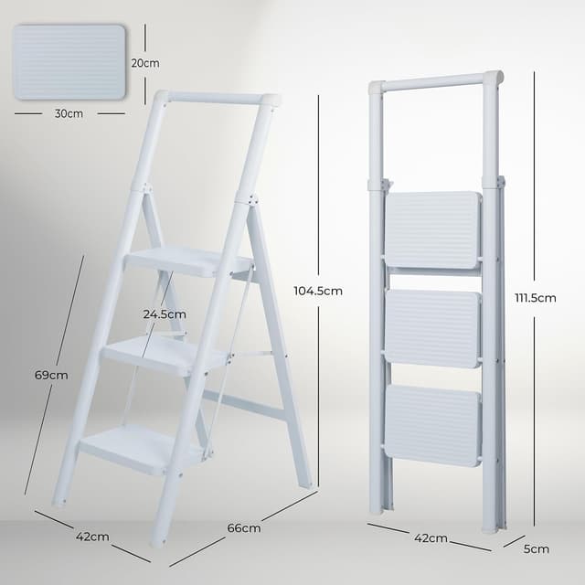 Thumbnail 5 de UZIRO Escalera plegable 3 peldaños
