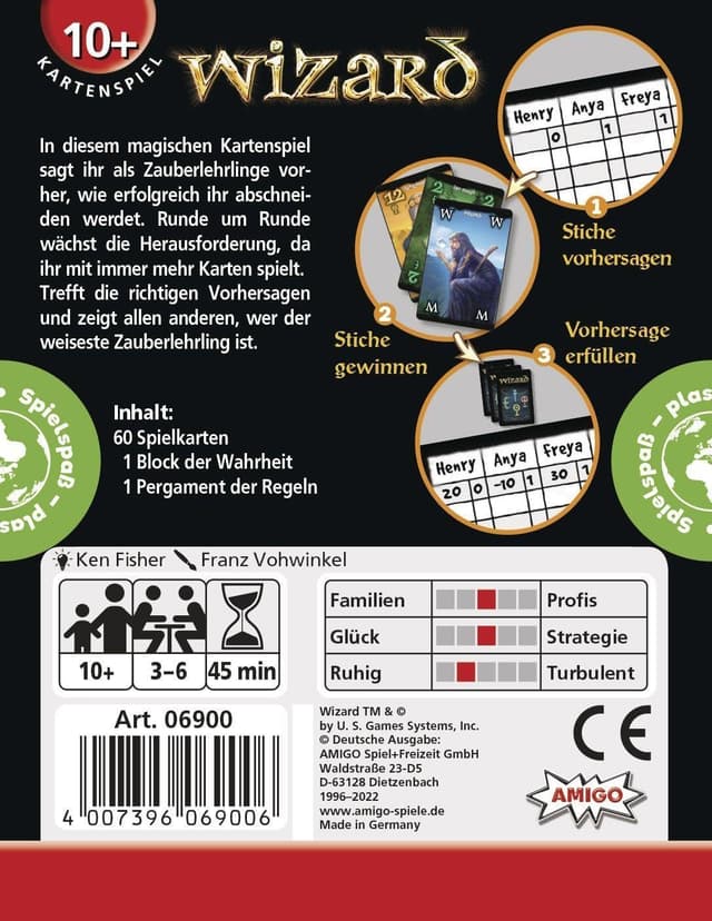 Thumbnail 9 de Amigo Spiele Wizard - Juego de Cartas para 3 a 6 Jugadores 🎴