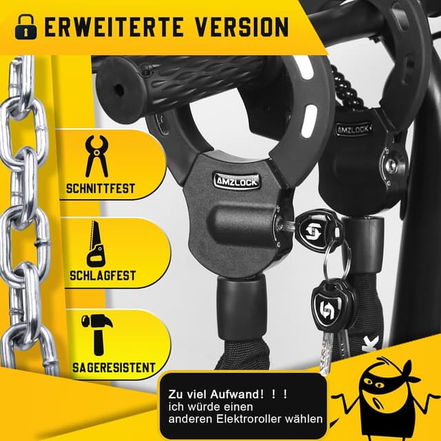 Detalle 2 de AMZLOCK E Scooter Schloss 75cm đź”’