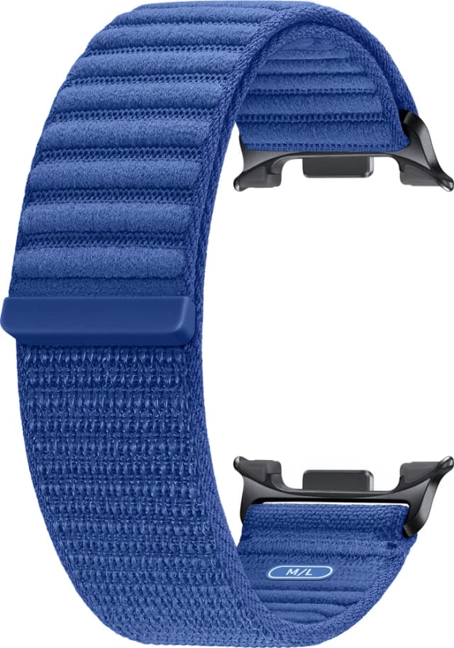 Detalle de Samsung Galaxy Watch8 Nylon Armband Blau M/L