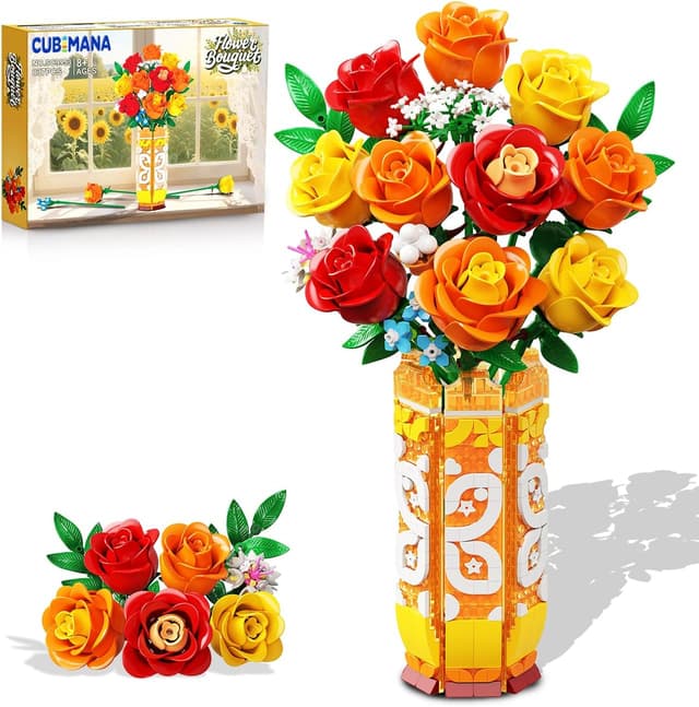 Imagen de CUBIMANA Blumenstrauß-Bausatz mit Vase en OfertitasTOP