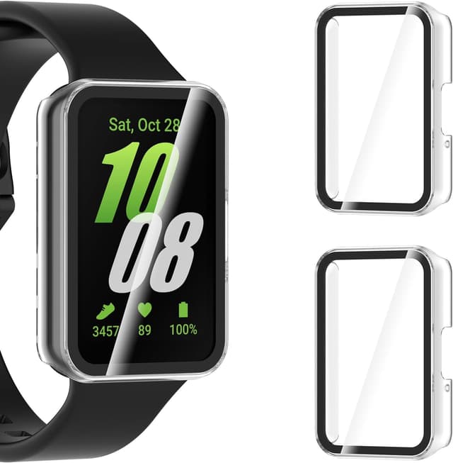 Thumbnail 6 de KIKISML 2 Pack Hard Case for Samsung Galaxy Fit 3 with tempered glass screen protector (clear/pink)