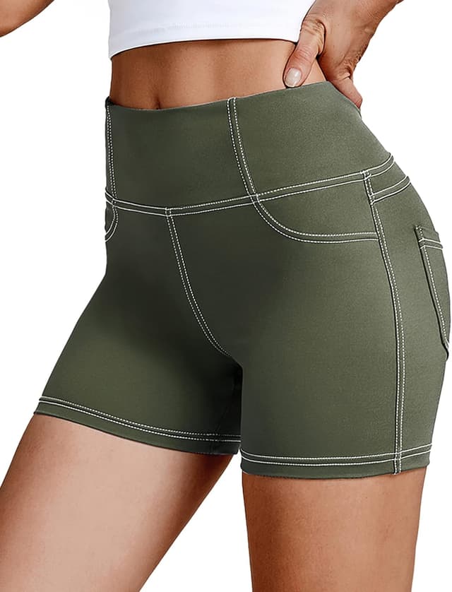 Thumbnail 6 de VOOVEEYA 5"/8" High-Waisted Yoga Biker Shorts with Pockets for Women