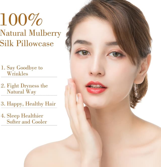 Detalle 2 de UQQU 2 Pack Natural Mulberry Silk Pillowcase Set (Grey) – 50 x 75 cm