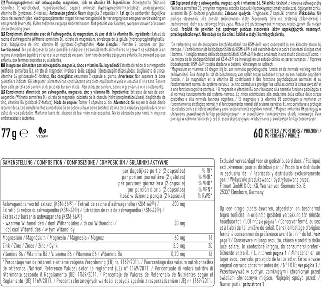 Thumbnail 3 de ESN Ashwa + KSM-66, 120 cápsulas, vegano 😴