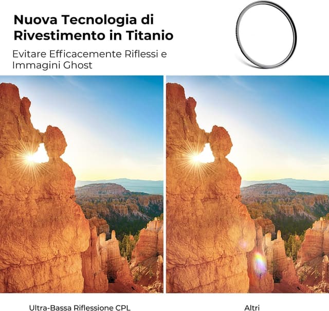 Detalle de K&F CONCEPT Nano-Xcel 43mm filtro UV