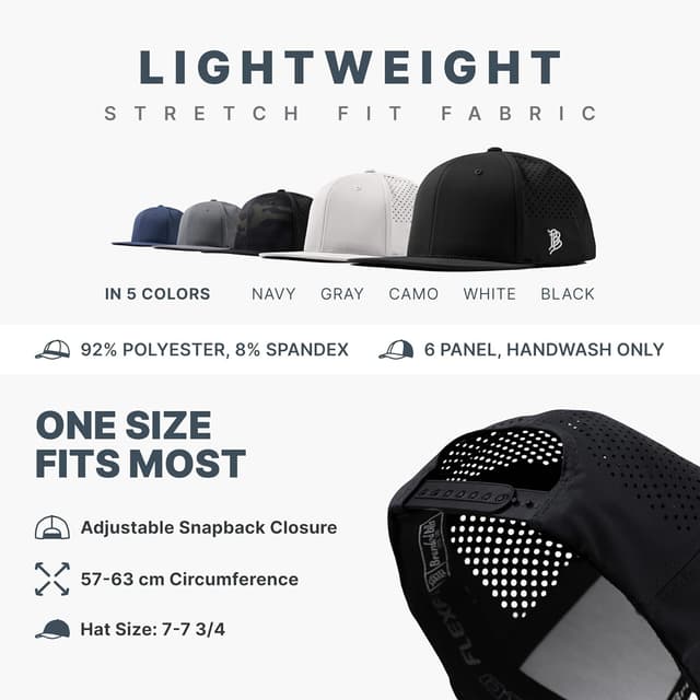 Detalle 2 de Branded Bills Officially Licensed Ohio State Buckeyes Flat Performance Collection Team Logo PVC Hat