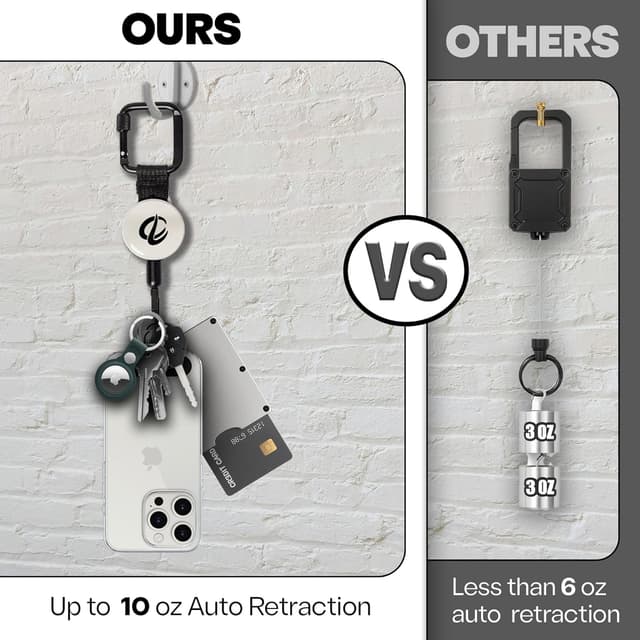 Detalle de ClutchLoop Anti-Theft Phone Tether with Retractable Steel Line and Locking Carabiner (Universal)