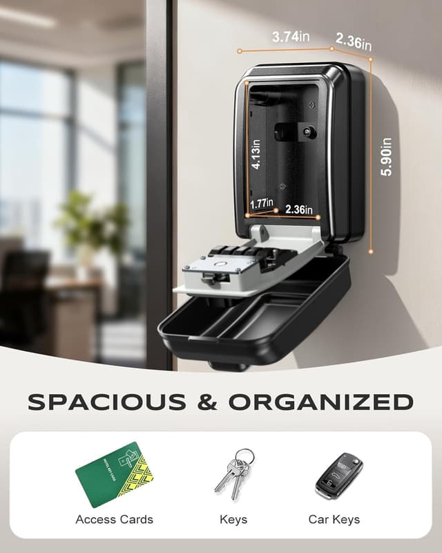 Thumbnail 4 de Mohard Key Safe Wall Mounted 4-Dial