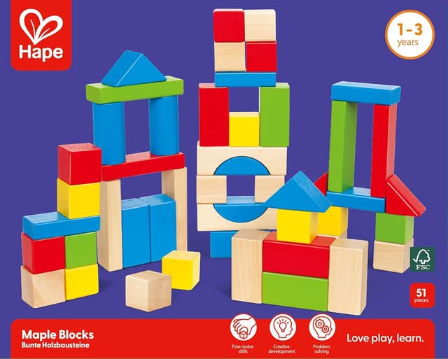 Detalle 1 de Hape blocchi in legno 50 pezzi
