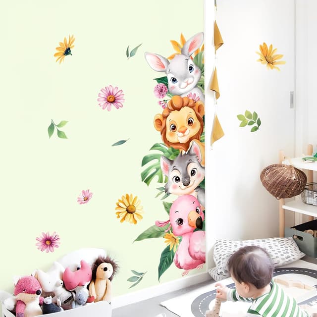 Thumbnail 1 de Safari Animals Wall Stickers 67x115cm đ»