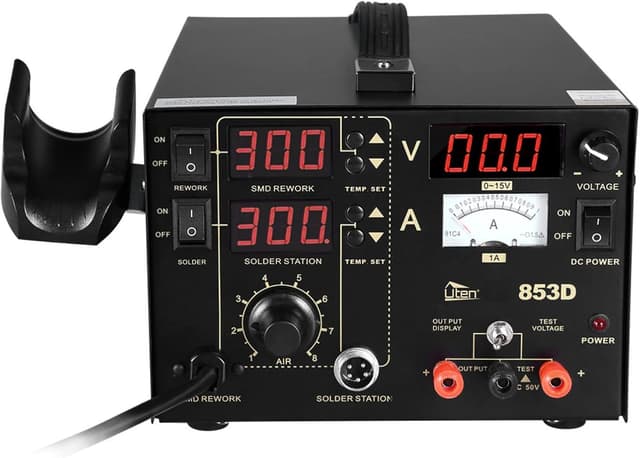 Detalle de Saldatore a Stagno Professionale Stazione di Saldatura con temperatura regolabile e display LCD