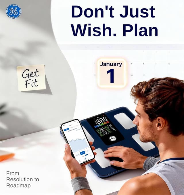 Thumbnail 6 de GE Körperfettwaage Digital 220 kg LED