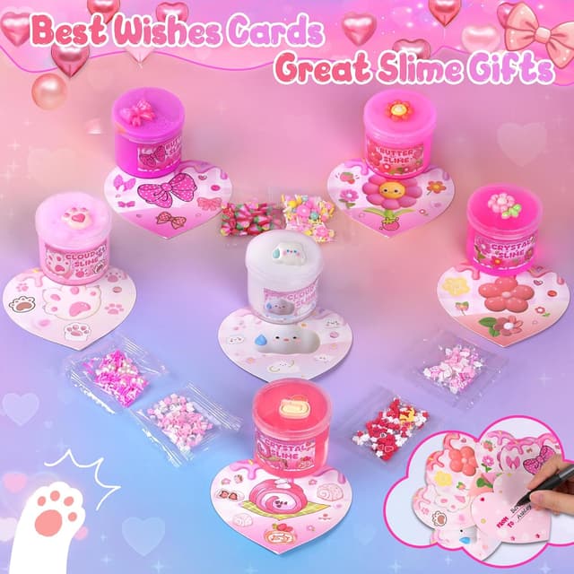 Thumbnail 6 de Pack of 6 Pink Slimes for Kids