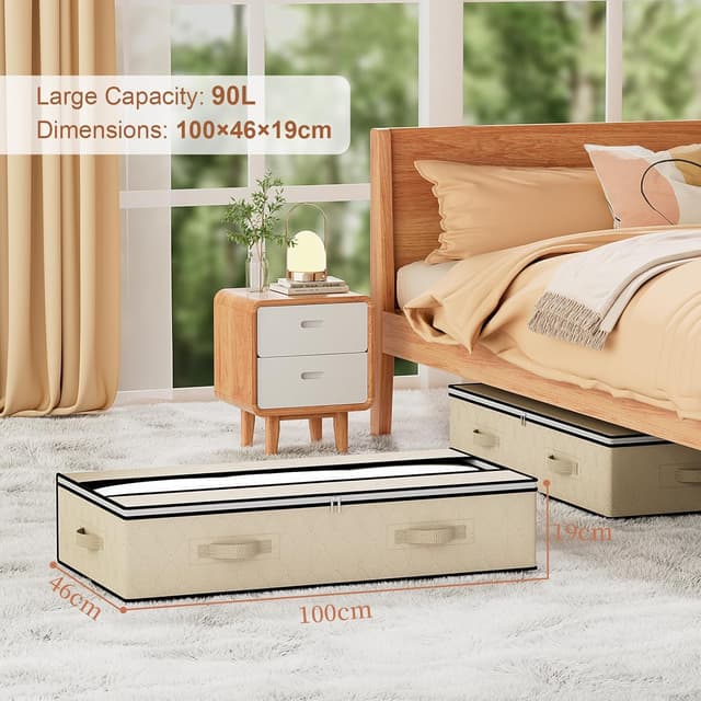 Thumbnail 1 de GoMaihe Cajas Almacenaje Ropa 90L 3 unidades