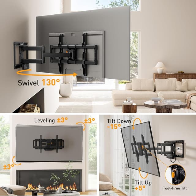 Thumbnail 5 de Perlegear PGLF11 Full Motion TV Mount 42–90 in